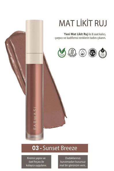 MAT LİKİT RUJ 03 SUNSET BREEZE ürün görseli 1