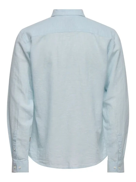 ONSCAIDEN LIFE LS SOLID LINEN BLEND NOOS  Erkek Gömlek 22012321 - Resim 8