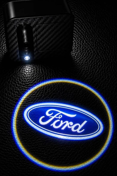 Ford İle Uyumlu Mesafe Sensörlü Pilli Yapıştırmalı Kapı Altı Led Logo ürün görseli 1