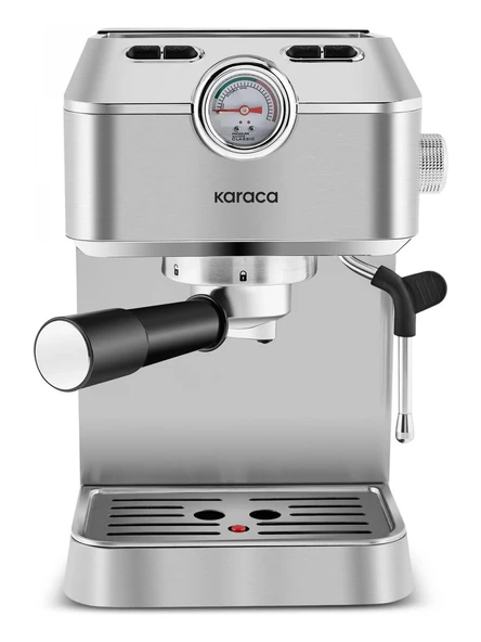 Karaca Coffee Art 1101 Süt Köpürtücülü, 20 Bar Basınçlı, Espresso, Latte, Cappuccino, Americano Makinesi 1,5l Inox ürün görseli 1
