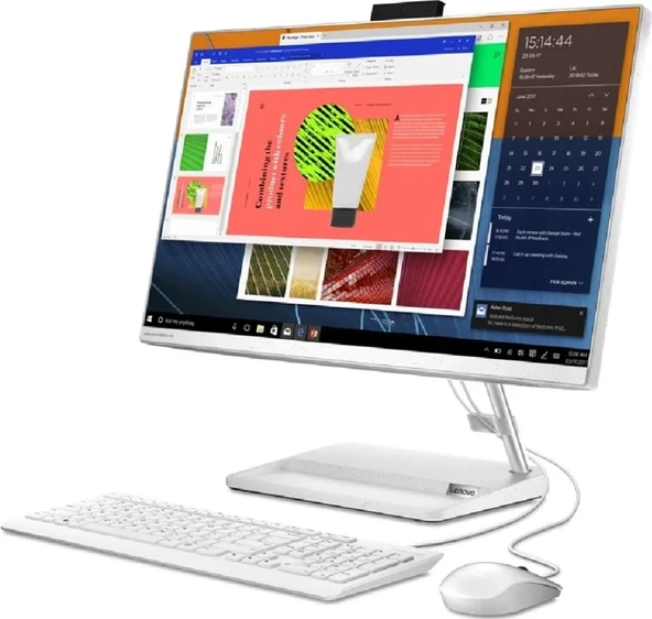 Lenovo Ideacentre Aıo 3 24IAP7 Intel Core I5-12450H 8gb 512GB SSD Intel UHD Graphics 23.8 Fhd IPS Freedos F0GH01GDTR-8512 Klavye+Mouse Beyaz All In One Bilgisayar ürün görseli 1
