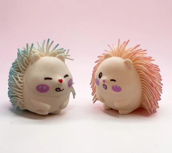 Sevimli Kirpi Squishy Renkli Yumuşak Stres Atıcı Squishy - 1 Adet ürün görseli 1