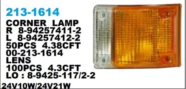Sinyal Lamba Camı Ön Npr59 / Nkr 1990-1995 Sağ (Oem No:002131614R) ürün görseli 1