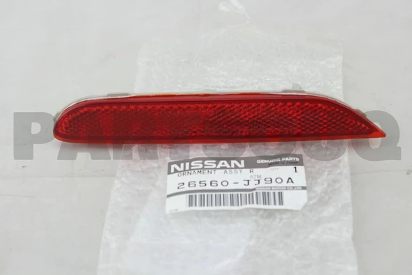 Nissan Qashqai 2011-2020 Reflektör Arka Tampon Sağ (Oem No: 26560-Jj90A) ürün görseli 1