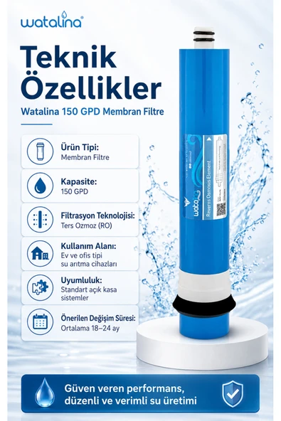 150 GPD MEMBRAN FİLTRE - Resim 2