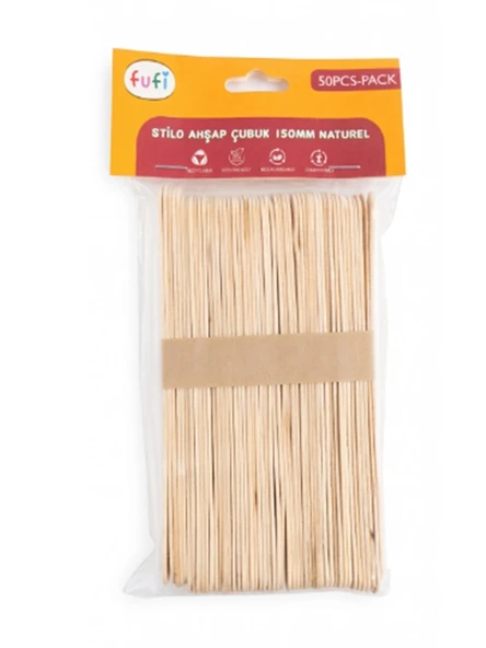 Fufi Renksiz Dil Çubuğu Geniş 50Li - 2 paket ürün görseli 1