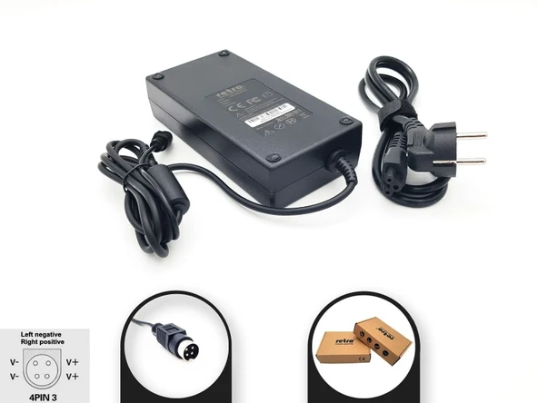24V 6.25A 150W 4-Pin DIN Erkek 4PIN3 Adaptör RETRO ürün görseli 1