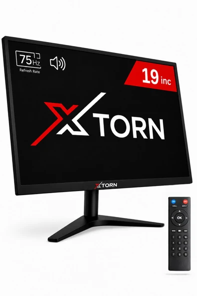 TORN 19" LED Monitör 75Hz 5ms Dahili Hoparlörlü Uzaktan Kumandalı HDMI VGA Geniş Ekran ürün görseli 1