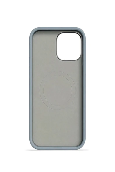 iPhone 17 GripStand MagSafe Deri Kılıf Gri - Resim 5