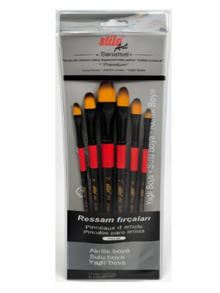 Stilo Kedi Dili Fırça Seti Art Set-2 6Lı ürün görseli 1