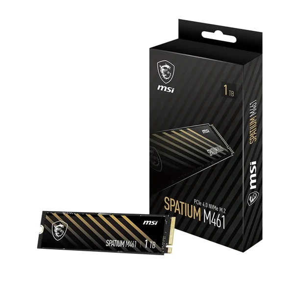 MSI SPATIUM M461 1TB 5000-3200MBs PCIe Gen 4.0 NVMe M.2 SSD Disk ürün görseli 1