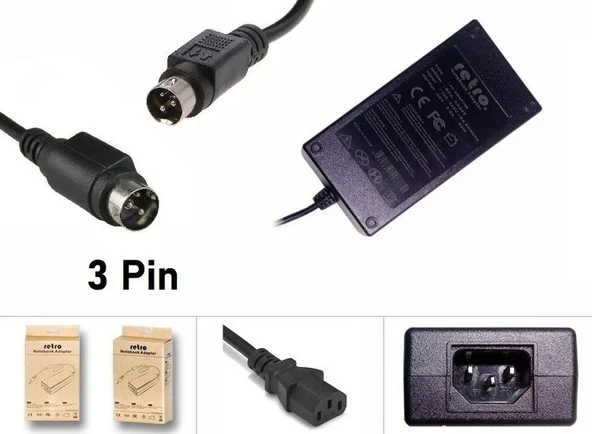 M3 Mobile Termal POS Barkod Etiket Yazıcı 24V 2.5A 3Pin DIN Adaptör RETRO ürün görseli 1