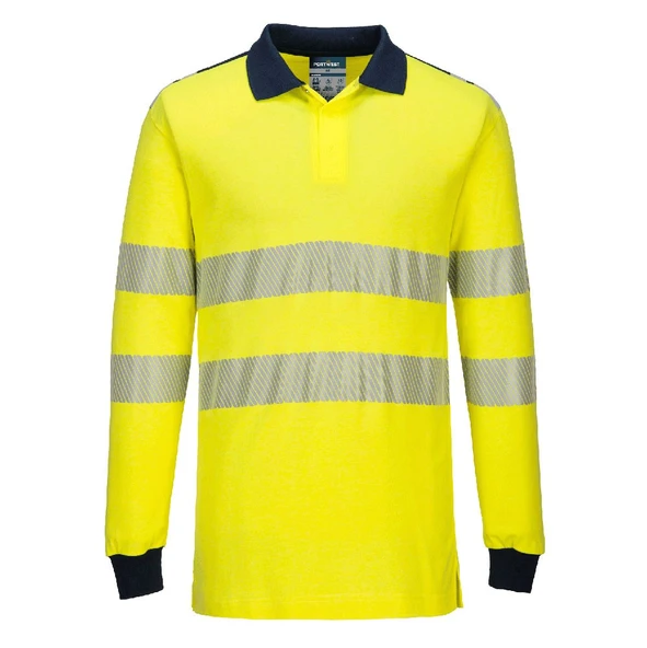 Portwest FR702 - PW3 FR Modaflame Hi-Vis Polo Yaka Tişört Yanmaz Alev Almaz ürün görseli 1