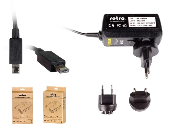 Asus EeeBook 19V 1.75A 33W Özel Uçlu Şarj Adaptör RETRO ürün görseli 1