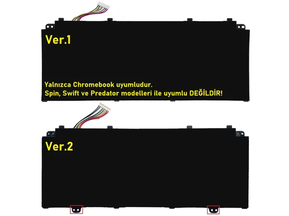 Acer AP15O3K Batarya Pil RETRO V1 ürün görseli 1