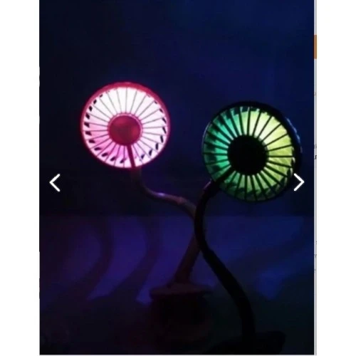 Portatif Işıklı Mini Klipsli Fan - Resim 4