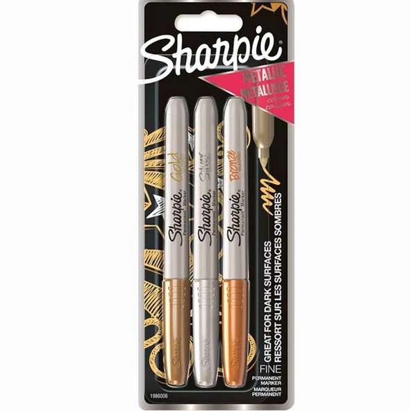 Sharpie Markör Metalik 3 Lü Bl Karışık Renk 1986006 ürün görseli 1