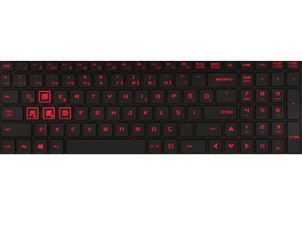 Monster Tulpar T5 V14.1.4 Klavye Işıksız Kırmızı Tuş ürün görseli 1