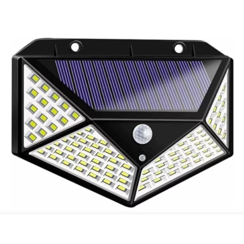 Solar Hareket Sensörlü Duvar Lambası 100 Led ürün görseli 1
