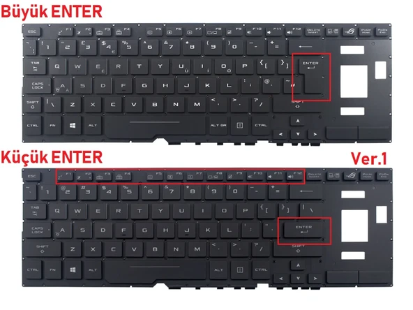 Asus GX501VSK Klavye Küçük Enter Işıklı V1 ürün görseli 1