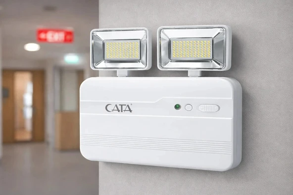 CATA 2x5 Watt Nil Acil Aydınlatma Şarjlı Armatür Işıldak 2 Kademe 6400k 220 Volt IP20 ürün görseli 1