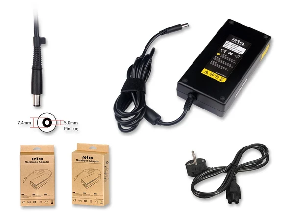 Pinli Uç Dell Inspiron 19.5V 10.8A Adaptör RETRO ürün görseli 1