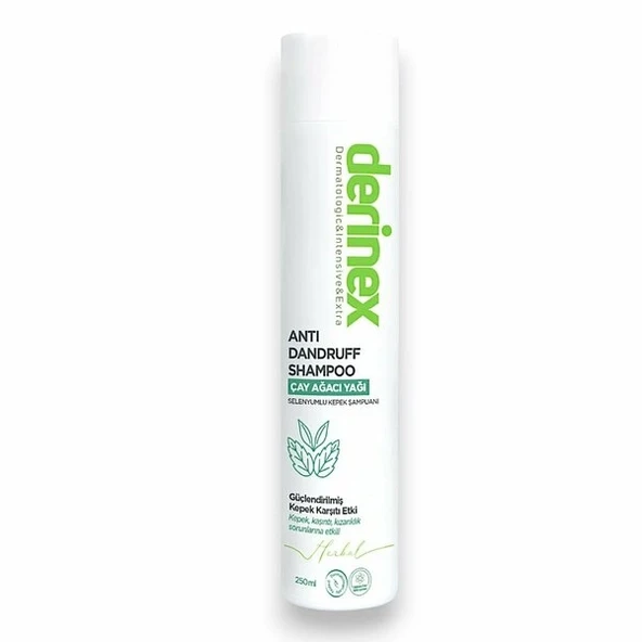 DERİNEX ANTI-DANDRUFF ÇAY AĞACI YAĞI SELENYUMLU KEPEK ŞAMPUAN 200 ML ürün görseli 1