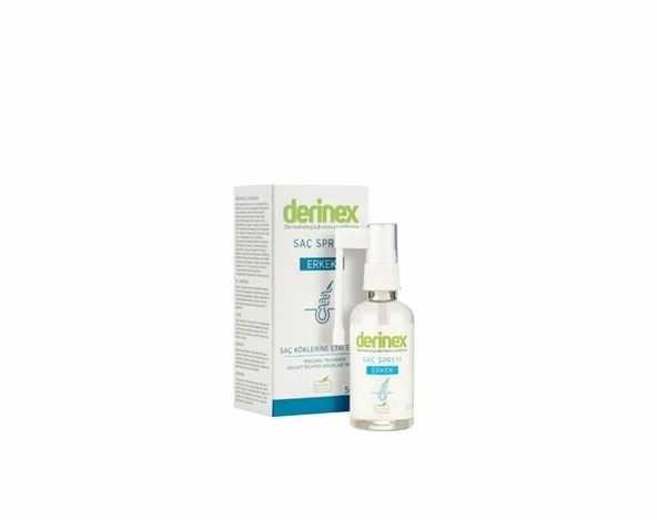 DERİNEX SAÇ DÖKÜLMESİNE KARŞI ETKİLİ SAÇ SPREYİ - ERKEK 50 ML ürün görseli 1