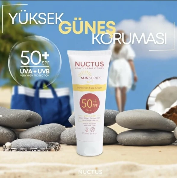 NUCTUS GÜNEŞ KORUYUCU KREM TÜM CİLTLER SPF50 +  75ML ürün görseli 1