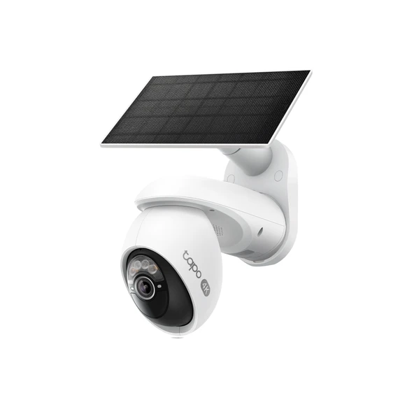TP-LINK Tapo TC92 KIT (C660 KIT) 4K 80Mpix Dış Mekan IP65 WiFi 12Mt. Renkli Gece Görüşü İki Yönlü Ses Yapay Zeka Destekli Güneş Enerjili Güvenlik Kamerası Kiti(1923) ürün görseli 1
