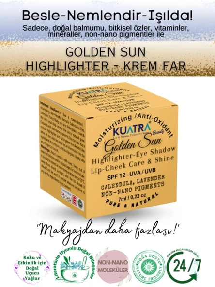KUATRA GOLDEN SUN DUDAK YANAK BALM 7 ML. ürün görseli 1
