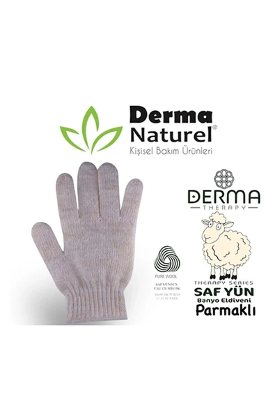 Derma Naturel Therapy Saf Yün Parmaklı Banyo Eldiveni T-478 ürün görseli 1