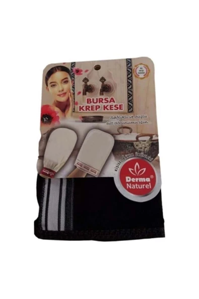 Derma Naturel Bursa Krep Banyo Kesesi Siyah ürün görseli 1