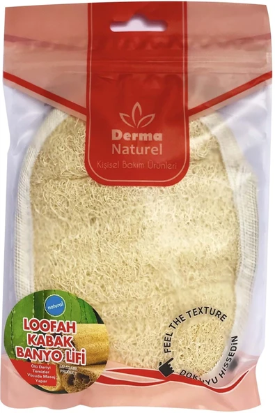 Derma Naturel Loofah Kabak Banyo ve Yüz Lifi (15*24CM) MS-10 ürün görseli 1