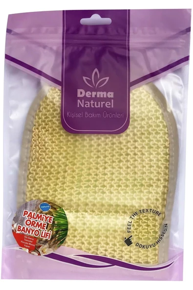 Derma Naturel Palmiye Lifi Örme Banyo Eldiveni (15*24CM) MS-04 ürün görseli 1