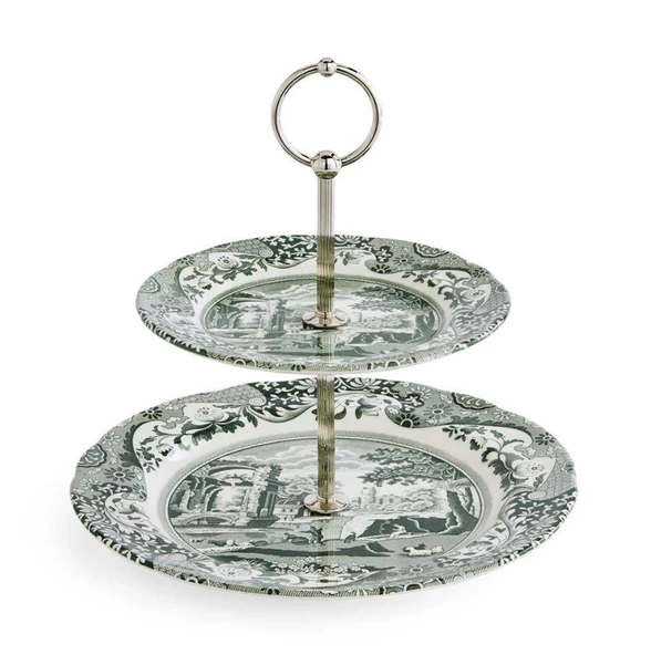 Spode Green Italıan 2 Katlı Kek Stand ürün görseli 1