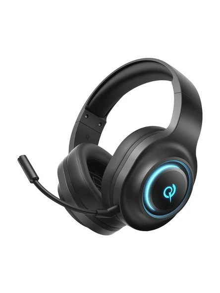 QCY HeroaD V200 Siyah RGB 7.1 Kablolu/Kablosuz Kulak Üstü Oyuncu Kulaklığı ürün görseli 1