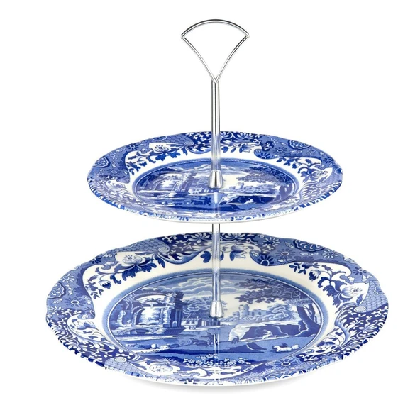 Spode Blue Italıan 2 Katlı Kek Stand ürün görseli 1