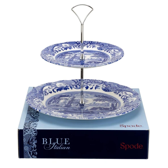 Spode Blue Italıan 2 Katlı Kek Stand - Resim 2