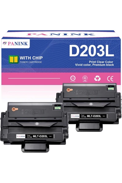 Samsung MLT-D203L Black Toner ProXpress M3320ND M3370FD M3820DW M3870FW M4020ND M4070FR Printer(2 Black) ürün görseli 1