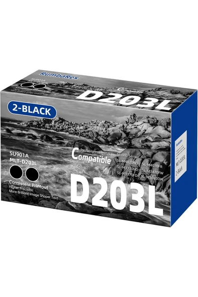 Samsung MLTD203L MUADİL M3320ND M3870FW M4020ND M3370FD M3820DW M4070FR M4070FX MUADİL Black 2-Pack ürün görseli 1