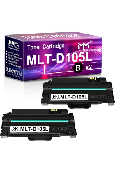 Samsung **YA*DE TONER**D105L SCX-4623 SCX-4623F SCX-4623FW ML-2525 ML-2525W ML-2545 Printers (2 x Black) ürün görseli 1