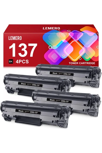 Canon MUADİL CRG-137 Black Toner MF236n MF232w MF216n LBP151dw Printer (137 Black-4 Pack)283A ürün görseli 1