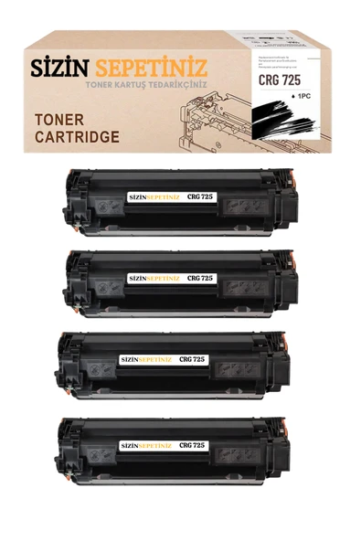 Canon Crg-725 Lbp-6000, Lbp-6020, Lbp-6030w, Mf-3010 Muadil Toner 4 ADET ürün görseli 1