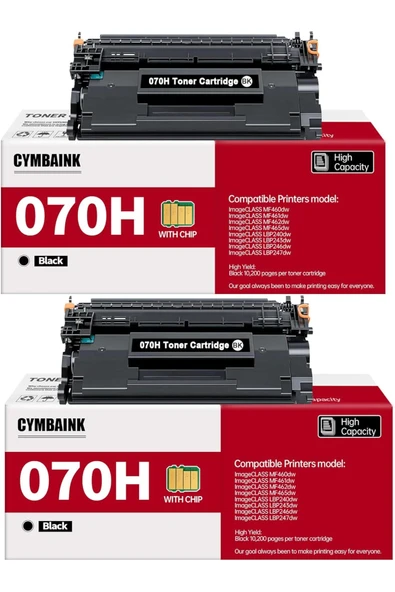 Canon 070H TONER ÇİPLİ YUKSEK KAPASİTE CRG-070H Toner MF465 MF462 LBP247 LBP246 Printer 2 ADET ürün görseli 1