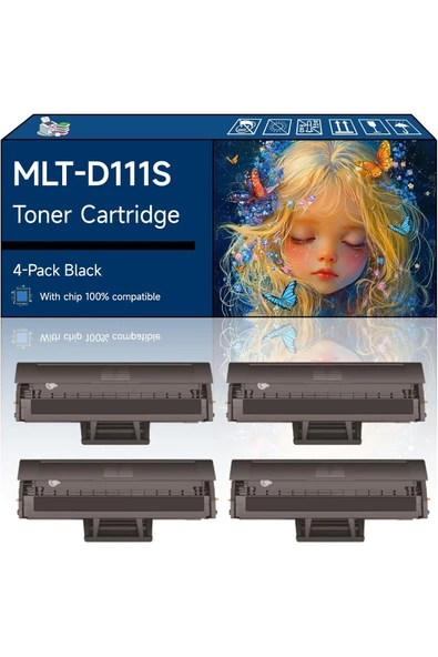 Samsung MLT-D111S Xpress SL-M2020W SL-M2070FW SL-M2070W M2020 M2024W M2026W Printers (4 Pack Black) ürün görseli 1