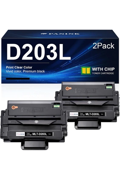 Samsung MLT-D203L Black Toner ProXpress M3320ND M3370FD M3820DW M3870FW M4020ND M4070FR Printer(2 Black) ürün görseli 1