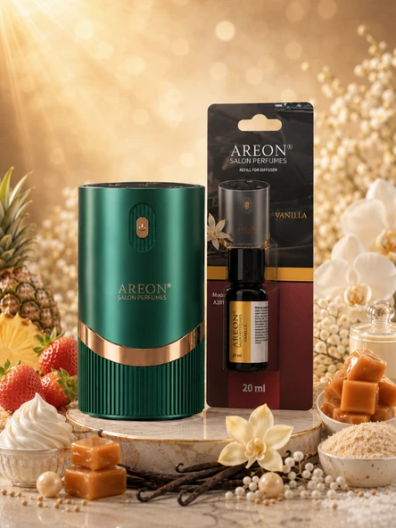 Areon Aromatik Difüzör Yeşil (Lux Metal) + Vanilla ürün görseli 1