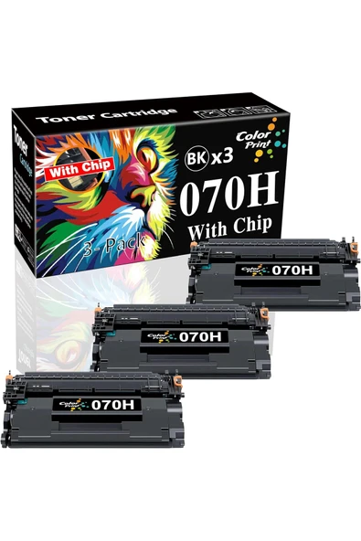 Canon CRG070H MF467dw MF465dw MF463dw MF462dw MF461dw LBP247dw LBP246dw LBP244dw (Black, 3-Pack) ürün görseli 1