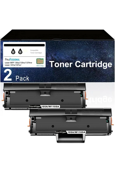 Yade TONER HP 106A Laser MFP 135a 135w 137fnw 107a 107w Printer Ink 135 137 107 All-in-One 2ADET ürün görseli 1